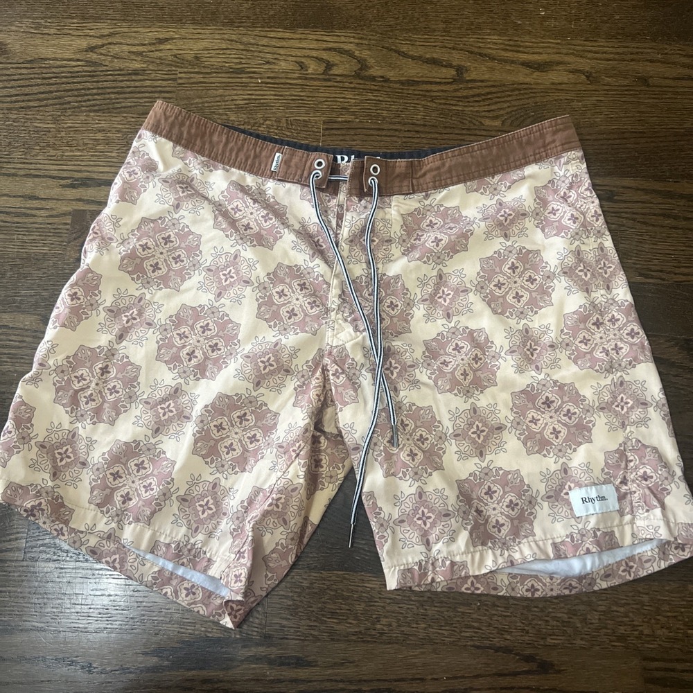 Rhythm Swim Shorts Size 34 Brown
